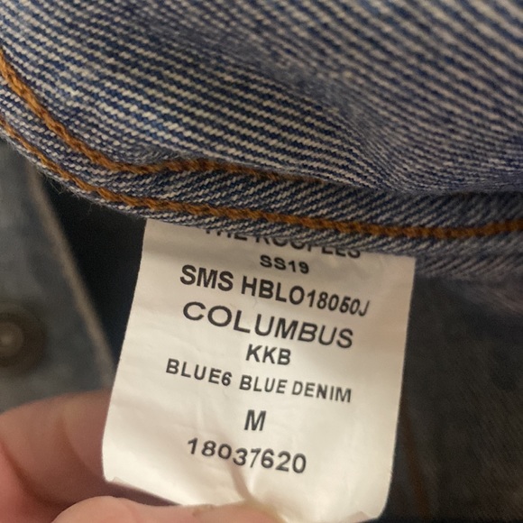 NWOT The Kooples Destroyed Denim Jacket light wash jean coat - Picture 13 of 17